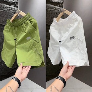 2024夏季 男士 多巴胺百搭休闲短 宽松运动五分裤 速干轻薄透气f时尚