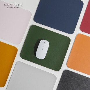 鼠标垫男女学生PU皮革防滑舒适家用办I公用品游戏小号鼠标垫定制