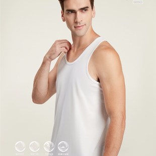 纯棉背心中老年宽松全面透气W吸汗夏季 男士 背心 两件39.9