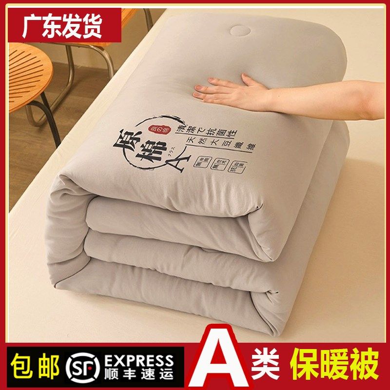 广东发货A类大豆纤维被子被芯冬被加厚保暖单人棉被家用被8斤10斤,床上用品,化纤被,淘宝优惠券,粉丝福利购,淘宝优惠卷