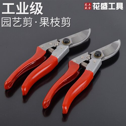 高碳钢园林d修枝剪 园艺剪修枝果枝剪刀粗枝剪不锈钢手剪剪刀树枝