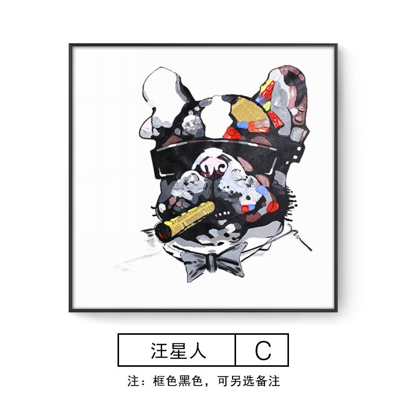 现代简约餐厅装饰画饭p厅餐桌墙挂画正方形卧室玄关墙面壁画酒杯图片