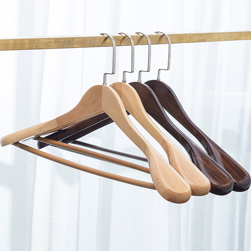 实木衣架西装宽肩无痕木制西服大衣架衣柜家用挂晒木头衣服架子,收纳整理,塑料衣架,淘宝优惠券,粉丝福利购,淘宝优惠卷