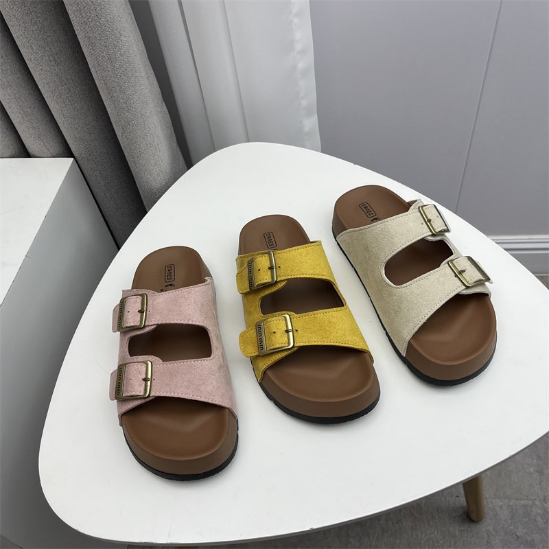 断码处理2025夏款女鞋舒适百搭皮带扣女凉拖鞋休闲外穿一字拖鞋女