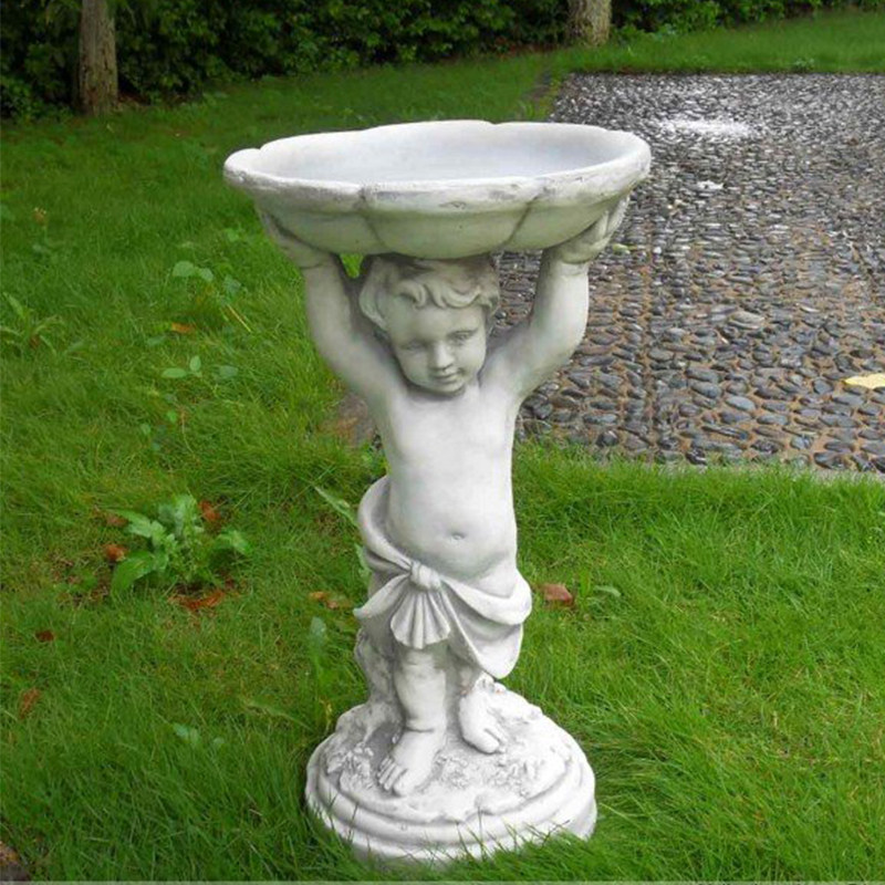 庭院人物创意喂鸟器花盆落地园林工艺欧式花器庭院雕塑摆件,家居饰品,花盆,淘宝优惠券,粉丝福利购,淘宝优惠卷