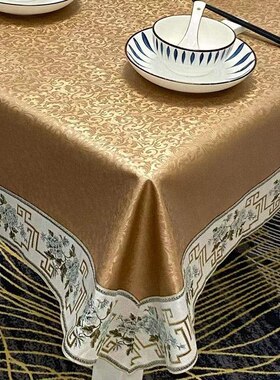 加厚防水防油防烫免洗桌布欧式酒店长方形餐桌布茶几