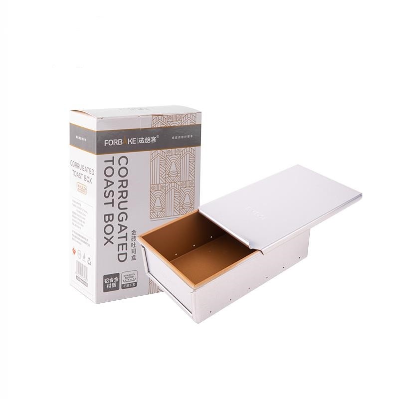 法焙客烘焙模具金砖吐司盒金色不沾带盖土司盒20g面包模具烤箱用