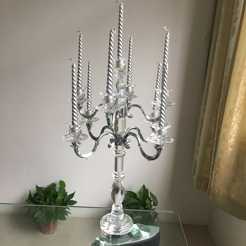 欧式水晶金属烛台样板房酒店摆设婚庆饰道具家软
