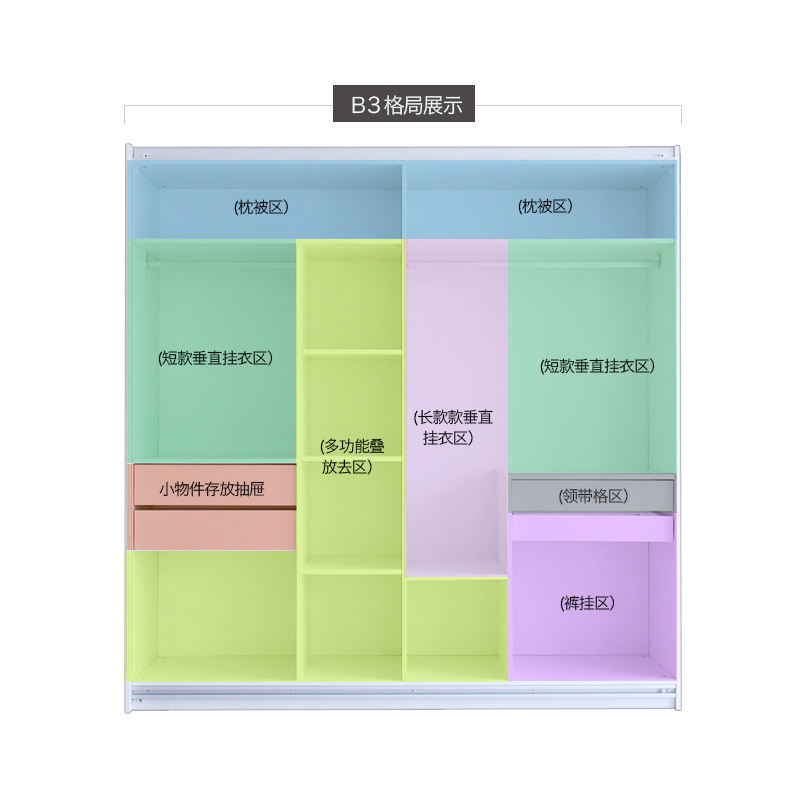 赛弥娅 白色烤漆移门现代卧室推拉门衣橱整体大