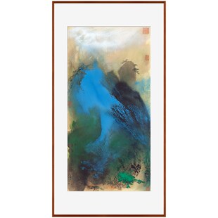 松峰晓霭 新泼墨山水风景国画 玄关挂画办公室书房饰画画
