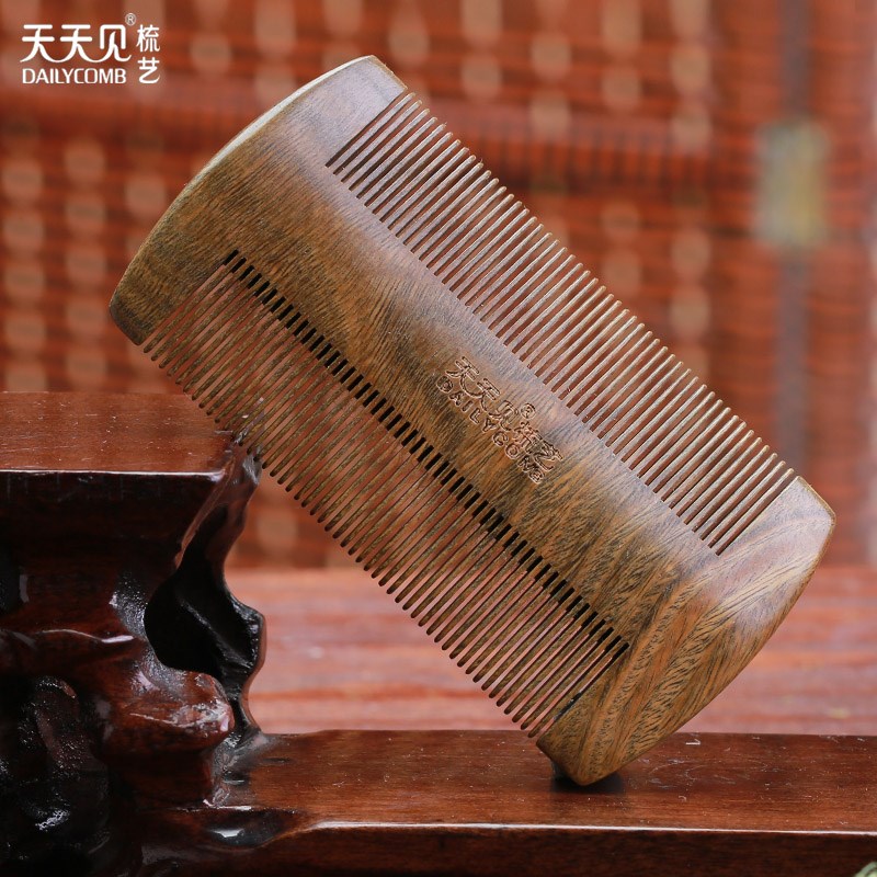 天天见绿檀木篦子虱子梳檀木梳密齿细齿梳子木梳小梳子