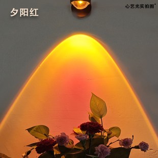 夕阳灯氛围日落灯沙发客厅背景墙装饰画壁灯走廊过道灯明暗装