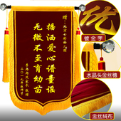 锦旗定制镀金字绒布物业教练幼儿园医院医生锦旗感谢老师