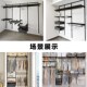 金属卧室组装 防尘帘挂衣架金属衣橱出租房用放式
