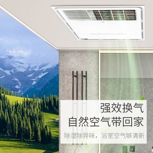 顶暖风机 奥华取暖防水浴霸风暖排气扇一体浴霸集成吊嵌入式