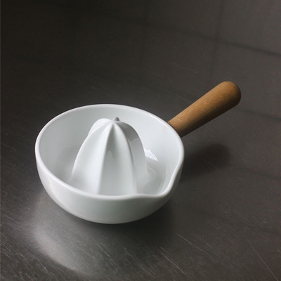 雨石杂货陶瓷榨汁器柠檬手动分离器橙子挤汁器果汁器压榨器