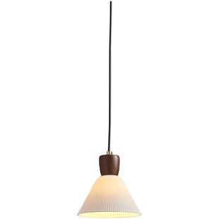 中古风卧室床头吊灯复古胡桃木单头灯具侘寂吧台岛台茶室小灯