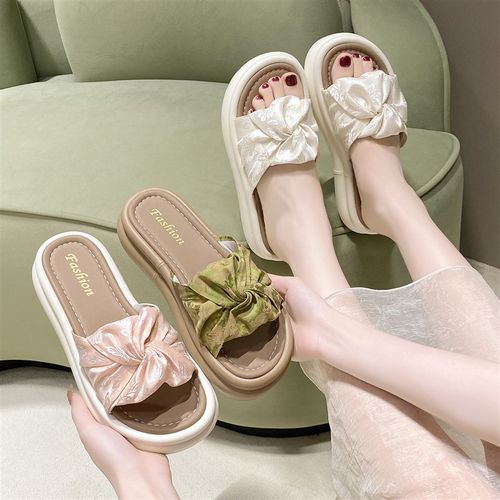 巨好看舒适厚底拖鞋女夏外穿2025新F款增高不累脚超火高级感配裙