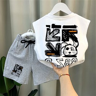 小童wCZ909926搭宝无袖 百DIO洋夏季 两件套2024男女 新款 背心时尚