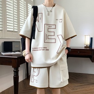 t恤帅气大童男装 15岁初C中学生短袖 运动套 胖男孩12 13青少年夏季