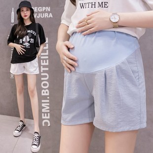 可外穿睡裤 薄款 怀孕期居家休闲裤 夏装 孕妇短裤 可调节三分裤 b夏季