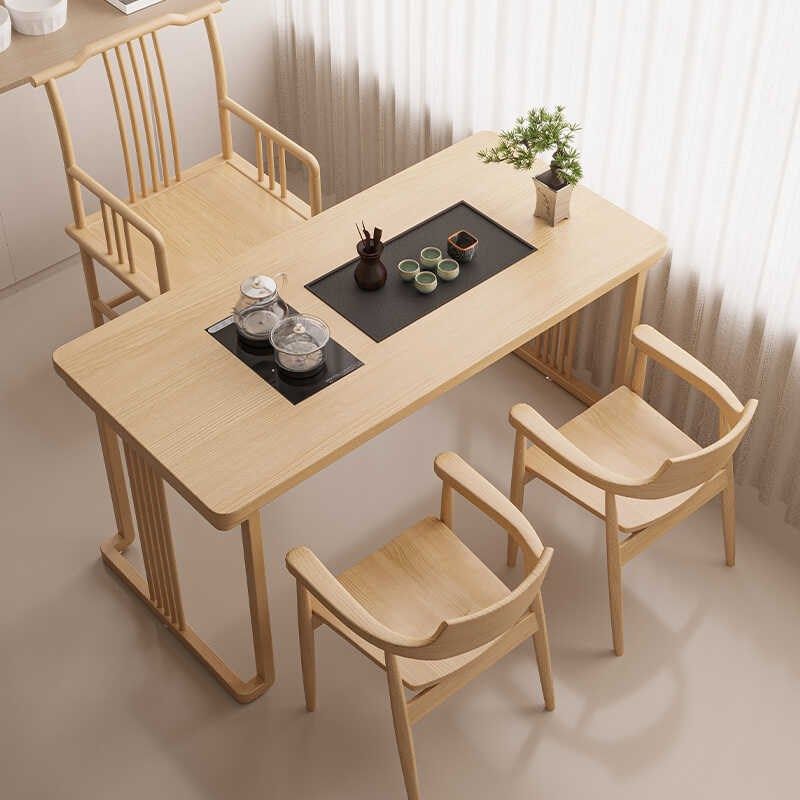 新中式茶桌椅组合阳台小型泡茶桌办公室干泡茶台实木书桌原木风,住宅家具,家用茶台/茶桌,淘宝优惠券,粉丝福利购,淘宝优惠卷