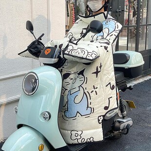 冬天加厚电动车挡风被冬季 通 加绒电C瓶摩托车保暖防水防风罩四季