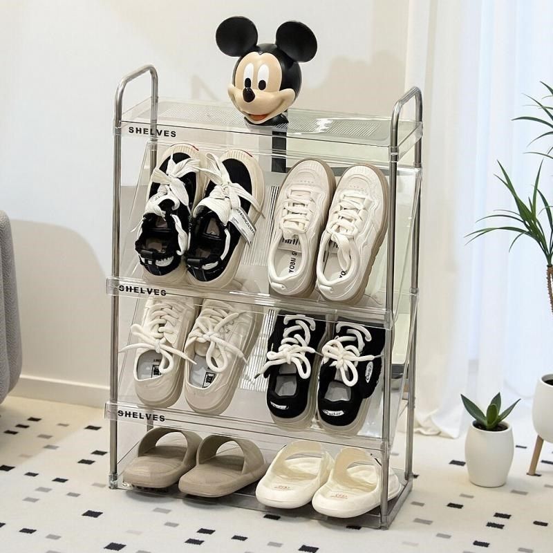 超薄鞋架子家用门口入户简易室内多层斜放收纳不锈钢窄小门后鞋柜,住宅家具,折叠/组合鞋架,淘宝优惠券,粉丝福利购,淘宝优惠卷