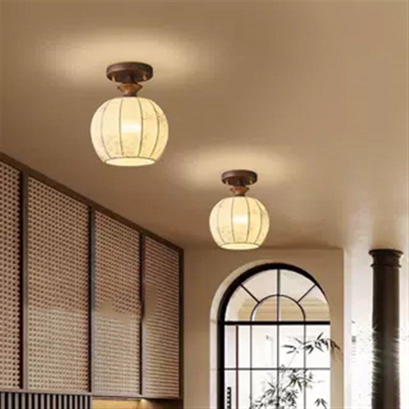 美式中古风吸顶灯过道走廊玄关进门楼道阳台黑胡桃木全铜布艺,家装灯饰光源,厨卫/阳台/玄关/过道吸顶灯,淘宝优惠券,粉丝福利购,淘宝优惠卷