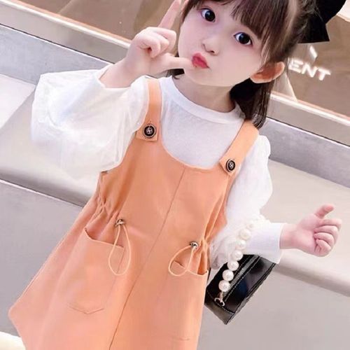 女童背带裙春秋i款儿童连衣裙女宝宝公主裙时尚小女孩裙子童装裙