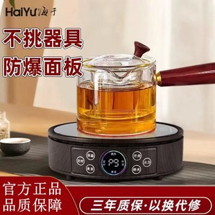 新款 智能电陶炉煮茶器q玻璃蒸煮一体烧水壶家用小型电热炉茶具套