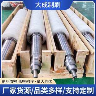 工业机械磨料丝毛刷辊 供应抛光研磨丝毛刷滚筒 高品质