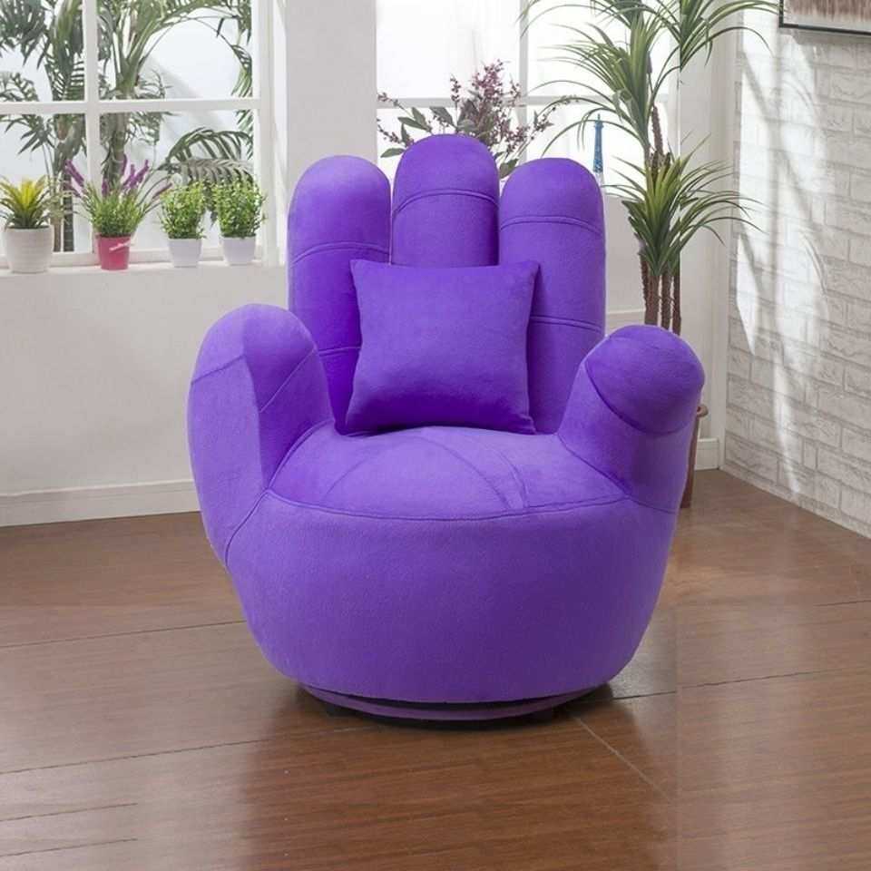 手指沙发简约懒人单人座椅卧室凳子儿童成人手掌360度旋转沙发