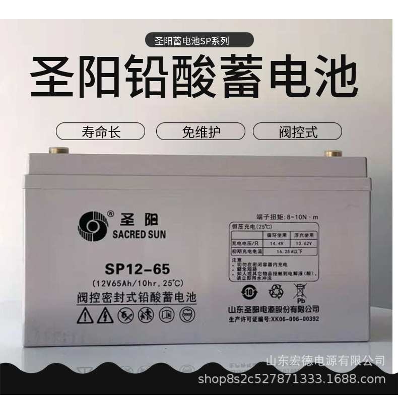 山东圣阳蓄电池SP12-50 12V50AH/20HR 直流屏UPS电源 通信机房