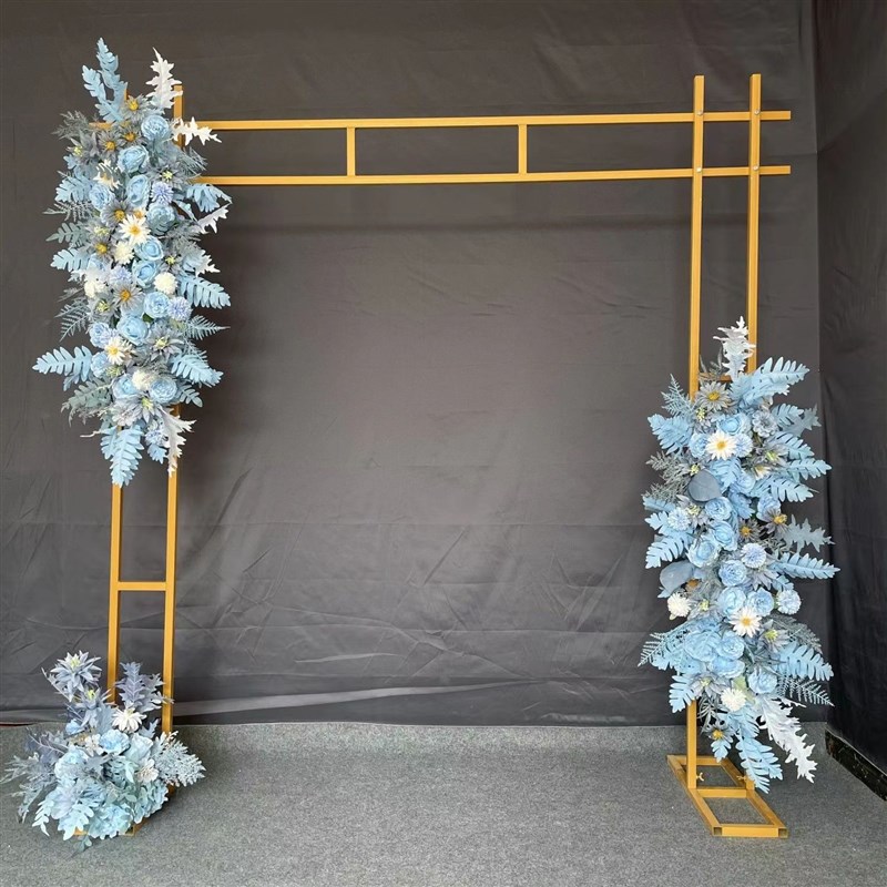 婚庆道具婚礼现场布置绢花拱门幸福门门庭森系户外铁艺花门架子