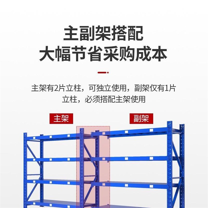 仓储快递置物架超市家用鞋架阳台储藏室轻型货架多层置物架加厚