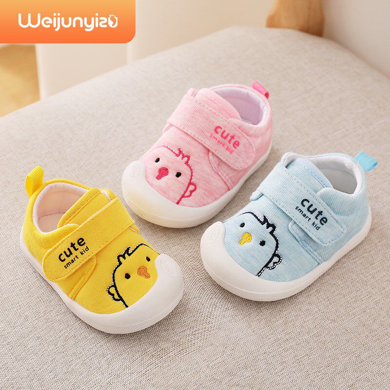 学步鞋男宝宝鞋子春秋款女婴儿鞋软底防滑透气0一1-3岁棉布鞋单鞋