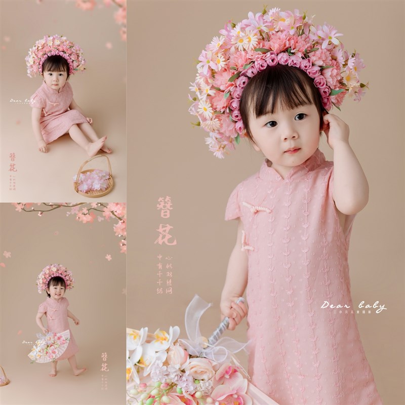 儿童摄影服装浔埔女簪花主题影楼小童女孩宝宝艺术照拍照服装道具