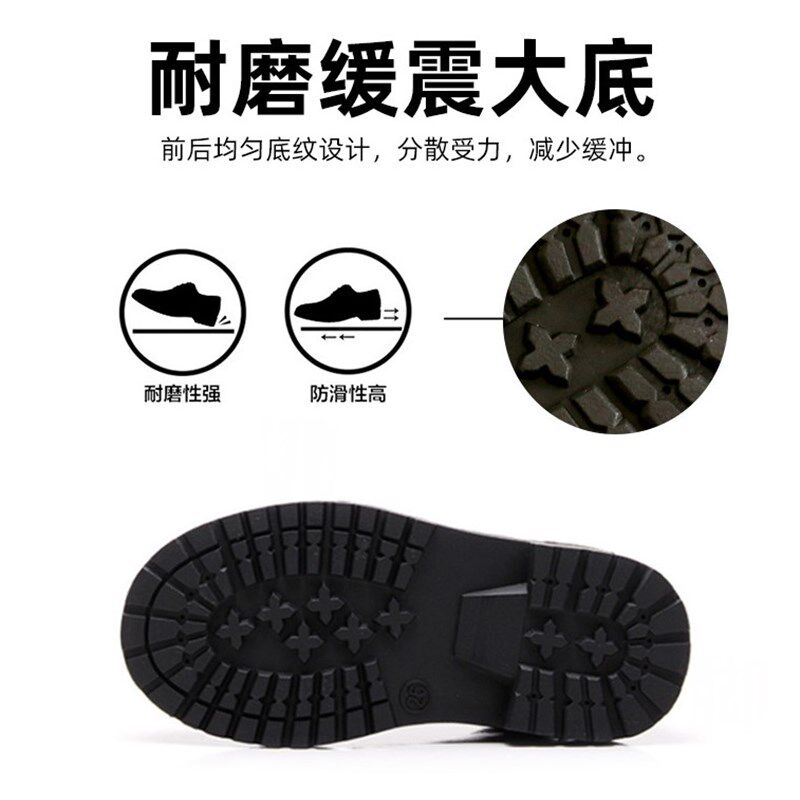 男童小皮鞋春秋款英伦风男孩黑色软底耐磨鞋子儿童走秀演出表演鞋