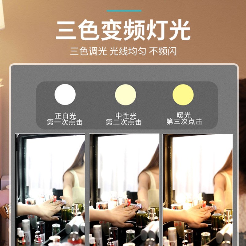 22寸大容量专业带灯拉杆化妆箱美甲美妆收纳箱彩妆跟妆师行李箱