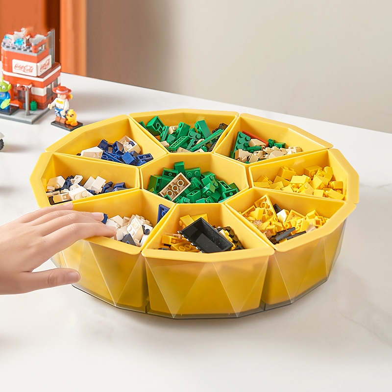 现货儿童积木小颗粒玩具零件分类装收纳盒盒子分格透明分拣储物整