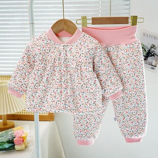 150克棉衣套装 洋气套装 冬季 外穿女宝公主款 棉袄棉裤 小童秋冬新款