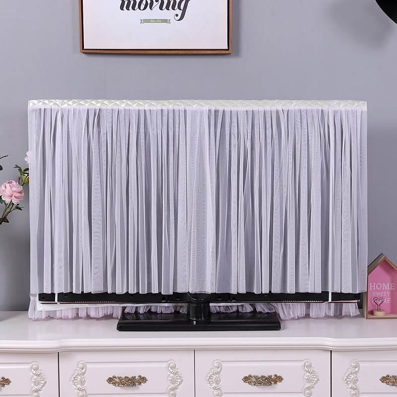 新款液晶电视机防尘罩套蕾丝55寸65寸75寸挂式电视盖布客厅家用