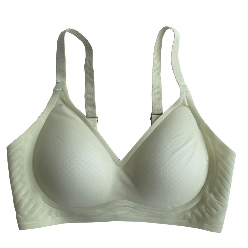 无痕果冻凉感 薄款大胸显小收副乳超柔无痕透气防下垂文胸内衣女