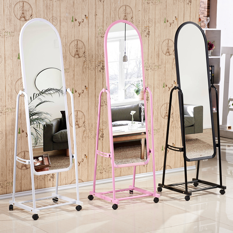 全身镜子穿衣镜试衣镜置地挂式服装镜沐浴镜宿舍公寓移动支架镜子