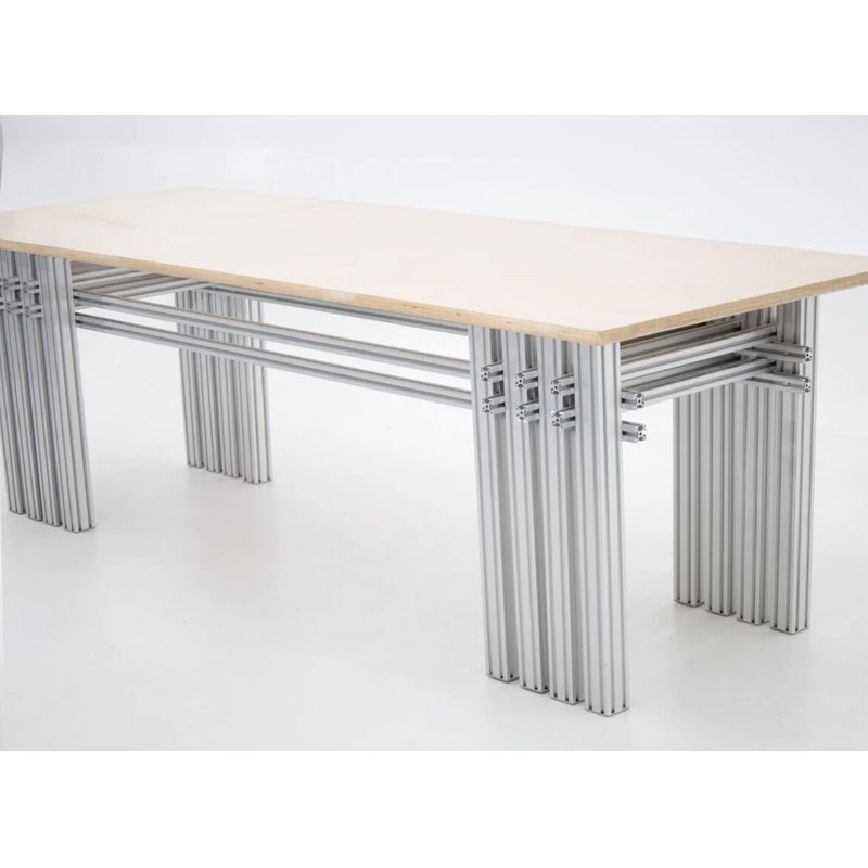 工业风铝型材斗拱会议桌商用高档办公桌办公室接待台多人洽谈桌子