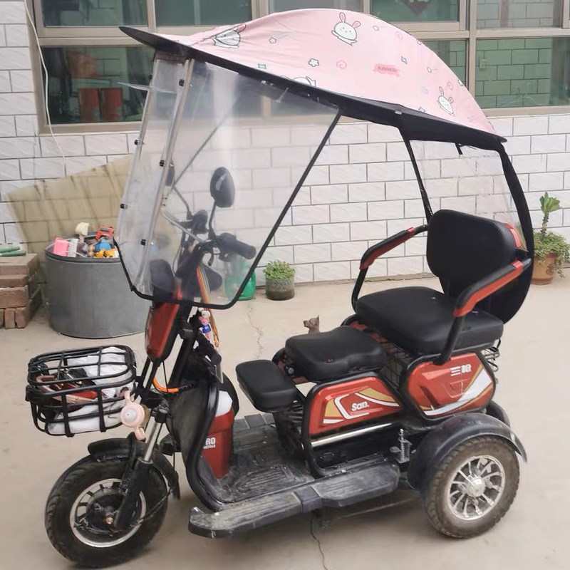 电动三轮车雨棚前车头棚前驾驶室车棚三轮车雨篷加厚冬季帆布车篷