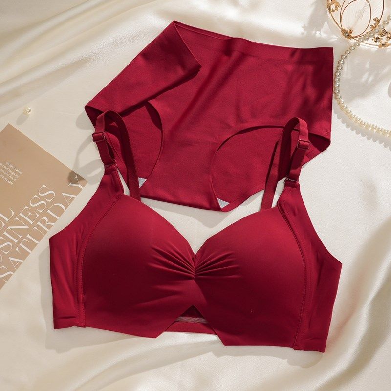 红色内衣内裤本命年套装女小胸聚拢无钢圈2025蛇年结婚新娘文胸罩,女士内衣/男士内衣/家居服,文胸,淘宝优惠券,粉丝福利购,淘宝优惠卷