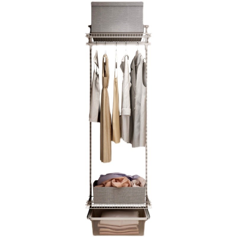 铂耐金属衣柜定制小户型卧室简约开放式衣帽间储物间-0.6米衣柜