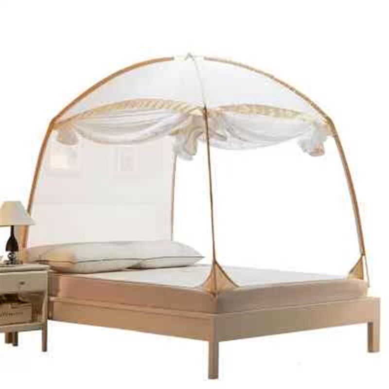 新款升级蒙古包蚊帐三开门拉链防蚊有底无底1.2米1.5m1.8m床家用